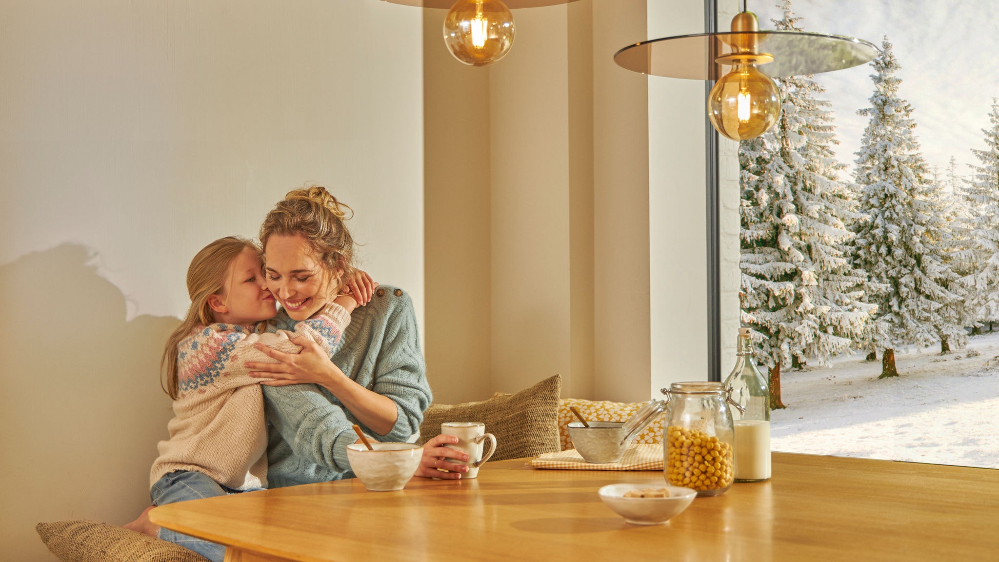 Warm indoor temperature in cold climate