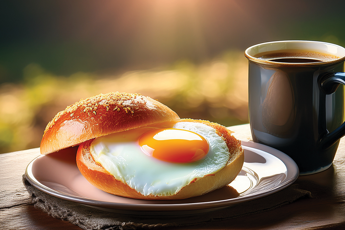 Breakfast and coffee