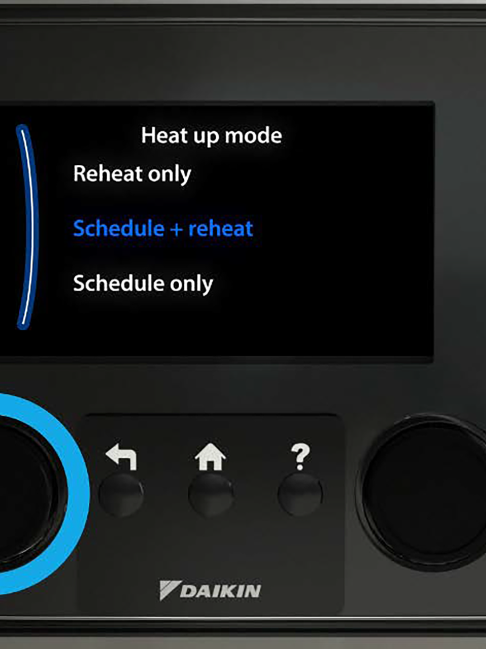 Display of heat up mode