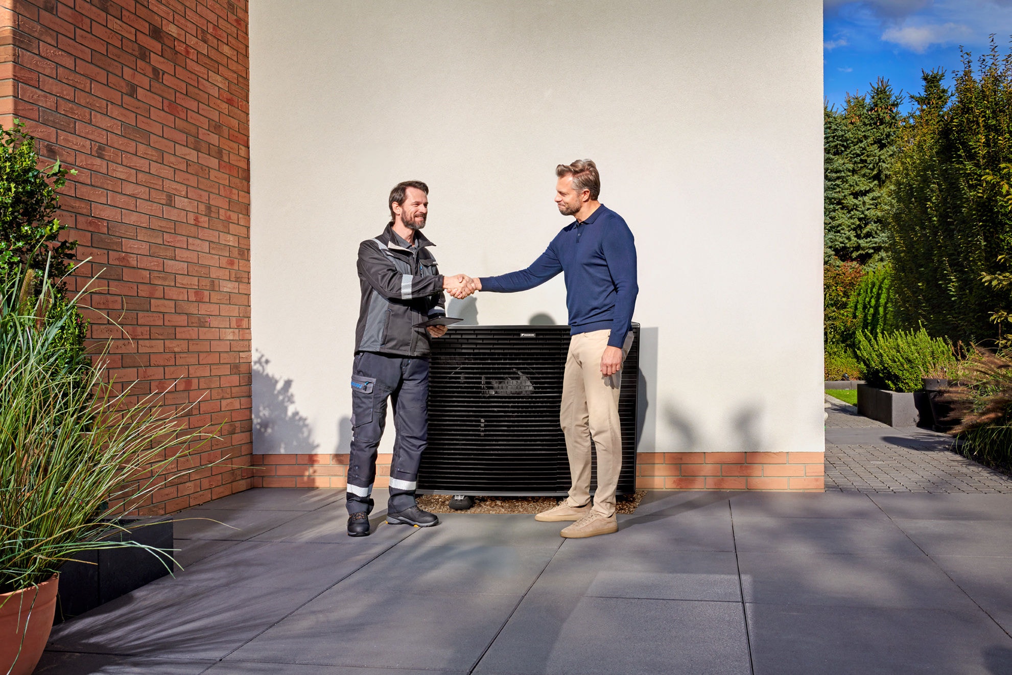 Outdoor unit of installed Daikin Altherma