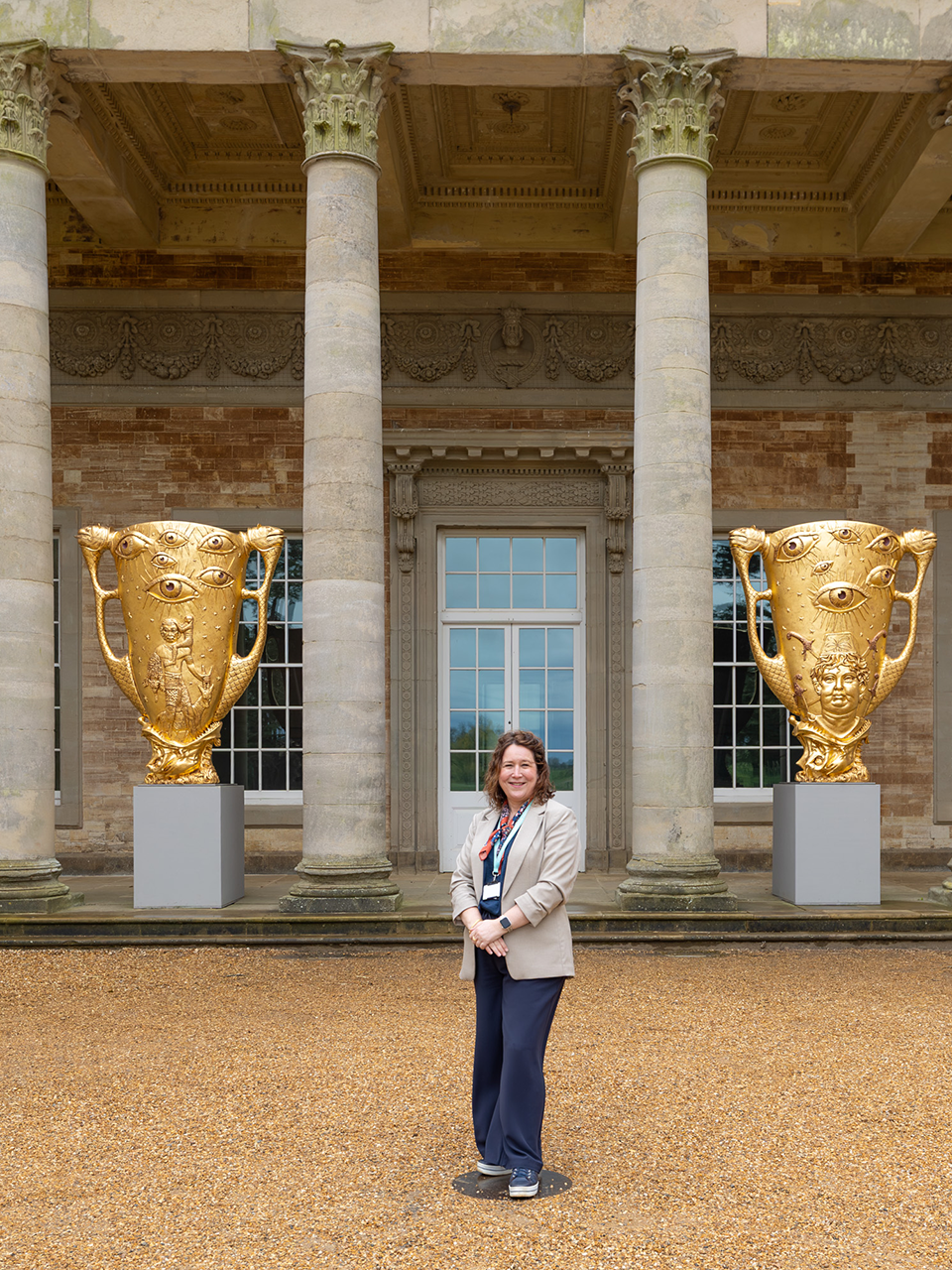 Sharon Taylor outside Compton Verney