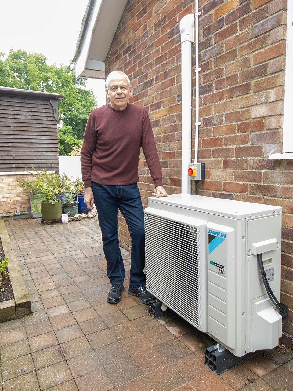 Outdoor unit with homeowner John