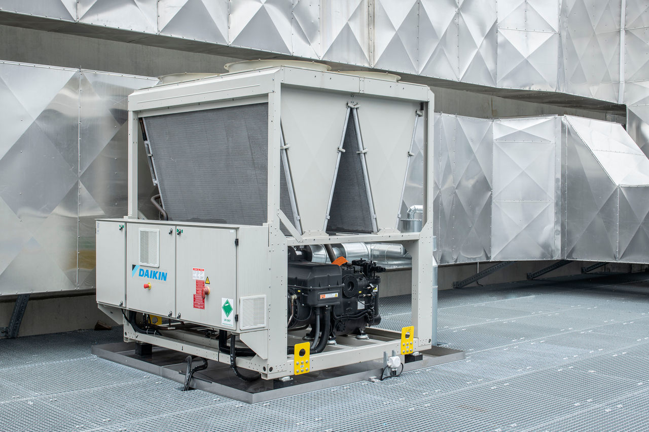 Installed HVAC unit